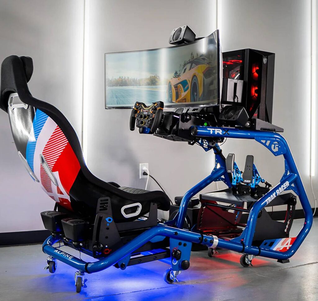 Alpine Racing TRX VR racing simulator rental in Austin